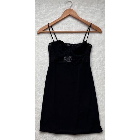 NWT Zara Black Mini Lace Dress, Size Small - Picture 7 of 14